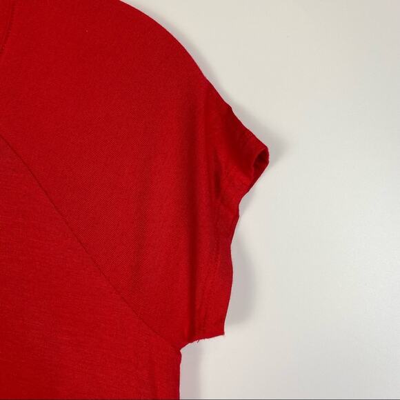 WONDER NATION GIRLS RED POPLIN TOP SIZE LARGE - Picture 5 of 10